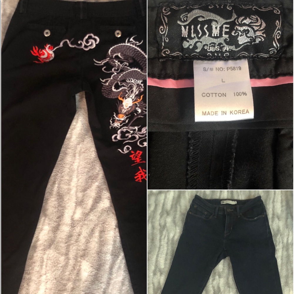 Price Drop ‼️MISS ME embroidered dragon jeans